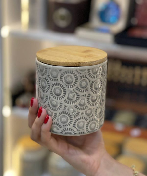 بانکه سرامیکی درب بامبوطرح برجسته