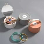 مینی باکس دایره ای زیورآلات دو طبقه