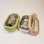 ظرف غذای استیل سه قسمتی بچگانه