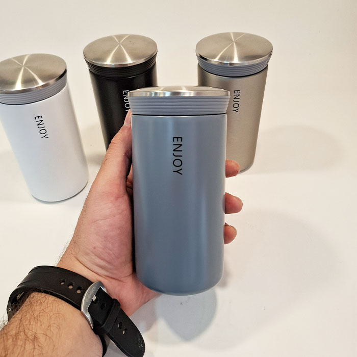 Enjoy-Travel-Mug,-Minimalist-3 تراول ماگ اینجوی enjoy مینیمال طوسی