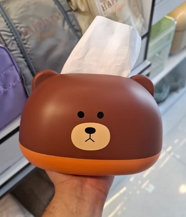 جعبه دستمال فانتزی طرح خرسی