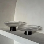 میوه خوری بلور پایه چوبی